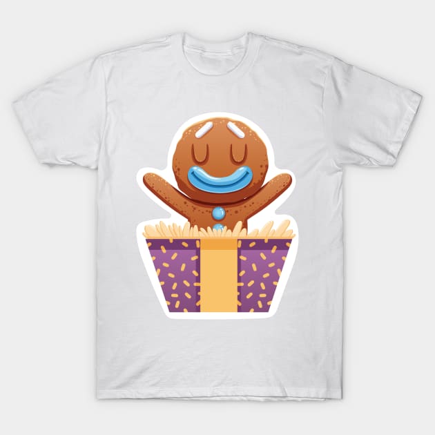 Christmas Sticker, Ginger Man Sticker T-Shirt by Music Lover